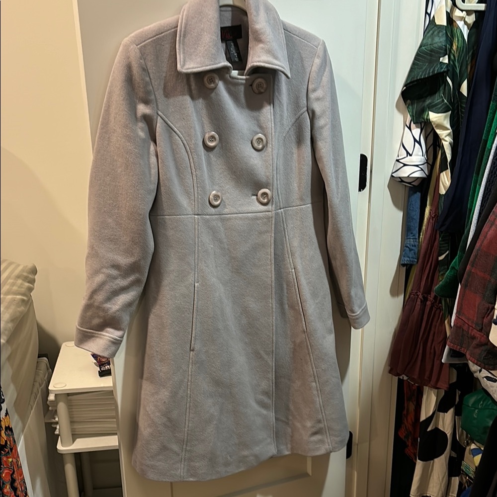 Women's Double-Breasted Gray Coat